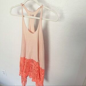 We The Free People Neon Net Tank Coverup S